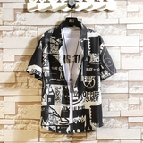 夏新款男大码打底衫宽松短袖T恤百搭印花体恤/7111p35，男装T恤，电商A012