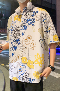 夏新款男大码短袖打底衫宽松T恤百搭印花体恤/7106p35图片