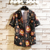 夏新款男大码打底衫宽松短袖T恤百搭印花体恤p27，男装T恤，电商A012