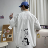 图案已注册2风大码青年打底衫宽松短袖印花T恤/7082，男装T恤，电商A012