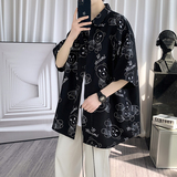 夏新款男大码打底衫宽松短袖T恤百搭印花体恤/7103p35，男装T恤，电商A012