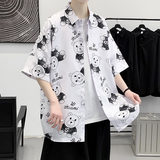 夏新款男大码打底衫宽松短袖T恤百搭印花体恤/7103p35，男装T恤，电商A012