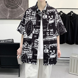 夏新款男大码打底衫宽松短袖T恤百搭印花体恤/7111p35，男装T恤，电商A012