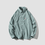 春季青少年长袖休闲宽松外套大码印花衬衫T恤衬衣/2280P30，男装T恤，电商A012