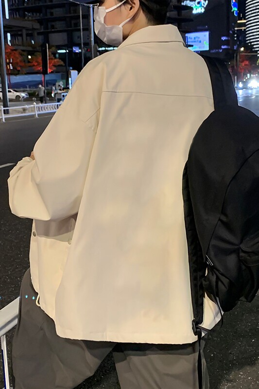 精品秋装加厚保暖夹克外套男休闲工装上衣宽松大码潮P60加厚p65,男装夹克,电商A012