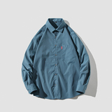 春季青少年长袖休闲宽松外套大码印花衬衫T恤衬衣/2280P30，男装T恤，电商A012