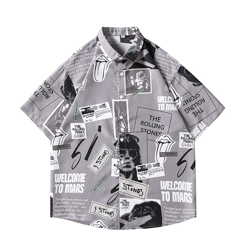 夏新款男大码打底衫宽松短袖T恤百搭印花体恤/7101p27，男装T恤，电商A012