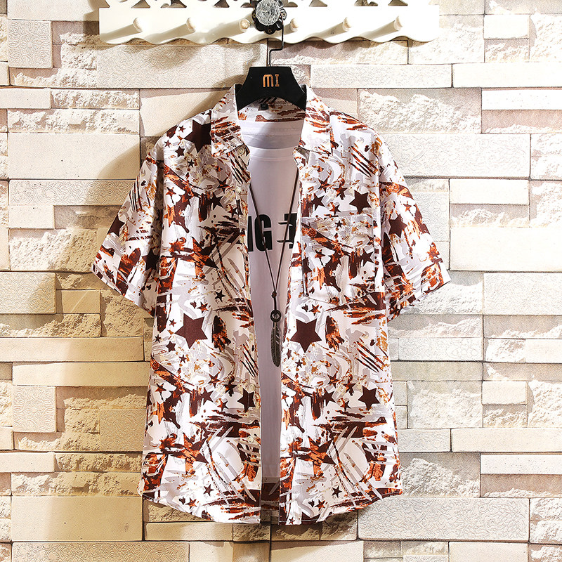 夏季男大码打底衫宽松短袖T恤百搭印花体恤/D7096p30，男装T恤，电商A012