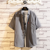 夏新款男大码打底衫宽松短袖T恤百搭印花体恤/D7080p22，男装T恤，电商A012