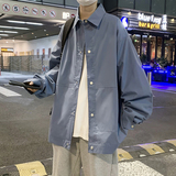 港风大码外套青少年青春休闲宽松长袖工装夹克/8200p60，男装夹克，电商A012