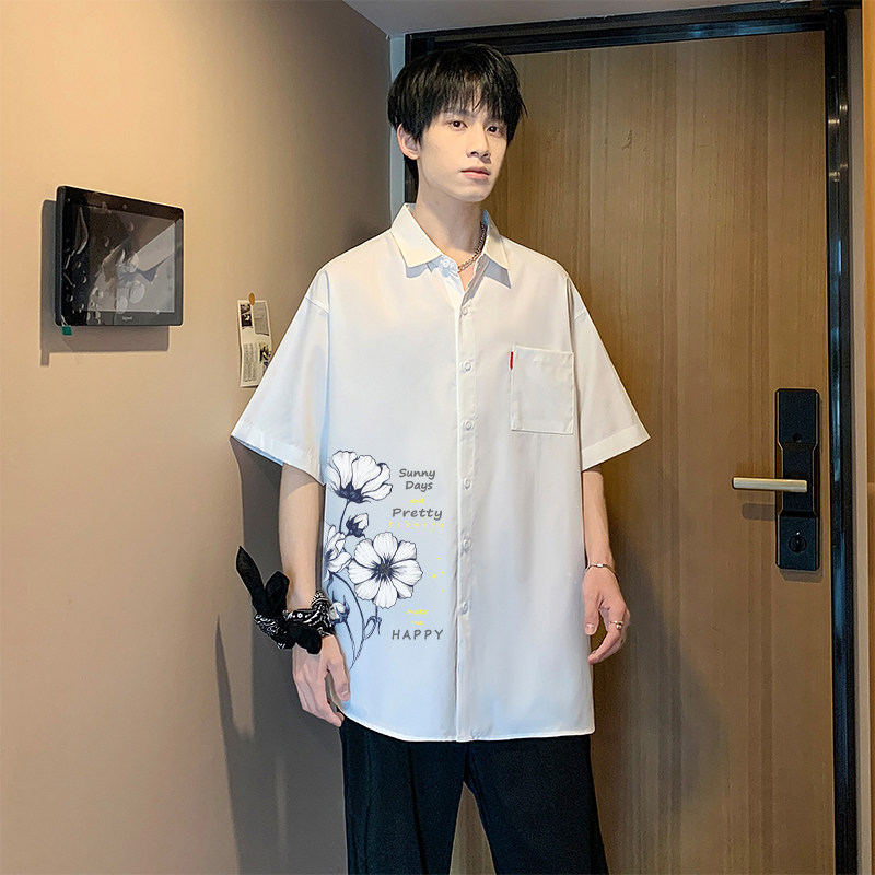 夏新款男大码打底衫宽松短袖T恤百搭印花体恤/7212p30,男装T恤,电商A012