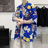 夏新款男大码打底衫宽松短袖T恤百搭印花体恤/7106p35，男装T恤，电商A012