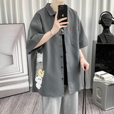 夏新款男大码打底衫宽松短袖T恤百搭印花体恤/7215p30，男装T恤，电商A012