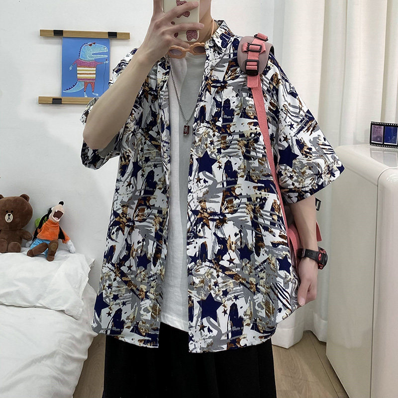 夏新款男大码打底衫宽松短袖T恤百搭印花体恤/D7096p30,男装衬衫,电商A012