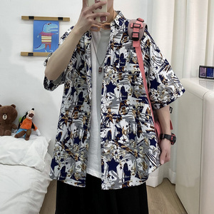 夏新款男大码打底衫宽松短袖T恤百搭印花体恤/D7096p30图片