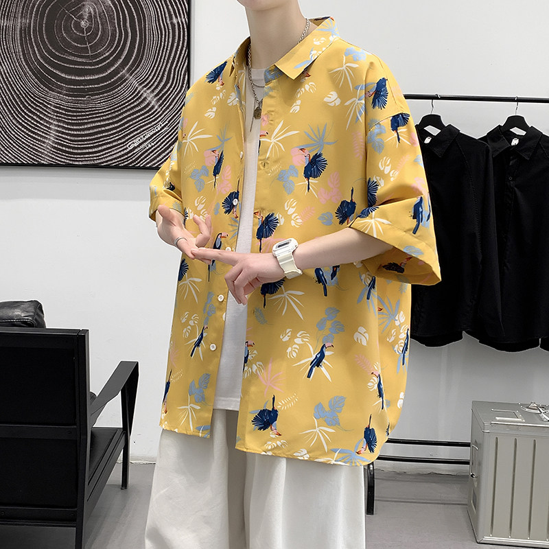 夏新款男大码打底衫宽松短袖T恤百搭印花体恤/7107p35,男装T恤,电商A012