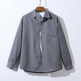 青少年ins长袖休闲宽松外套大码印花衬衫T恤衬衣/2280P30，男装T恤，电商A012