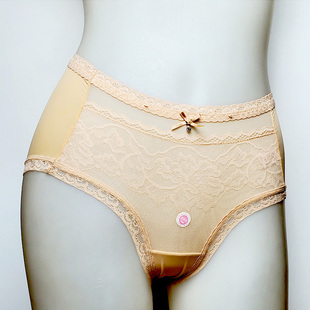 3条包邮~ 欧媚儿内裤女中低腰平角女士裤头超细网纱薄款透气均码