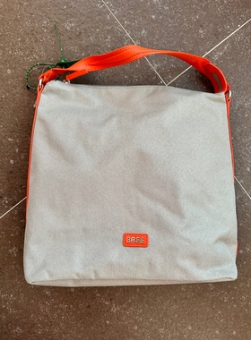 BRE 帆布配皮 单肩包