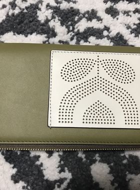 Orla keily 长款 拉链牛皮 留空花纹钱包手包