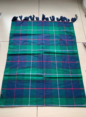 外贸格子流苏围巾