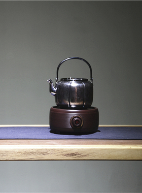 《中川净益阿古陀式鎚目纹银壶》日本煮水银壶 银铫 银瓶 汤沸