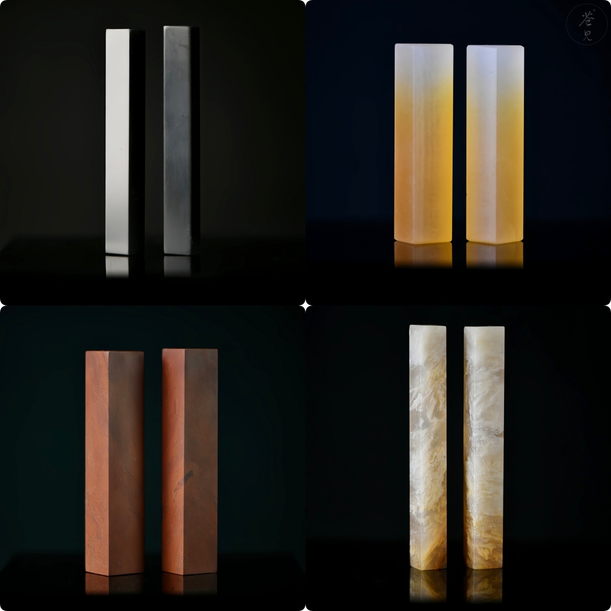 练习章 篆刻印章石材 印章石料 素章 1-2厘米印面 六面平对章闲章