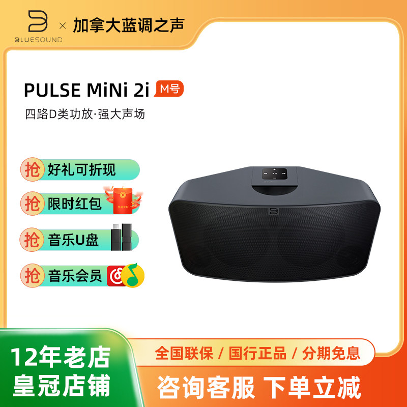 BLUESOUND PULSE MiNi 2i家用智能音响 无线音箱 环绕低音炮 蓝牙