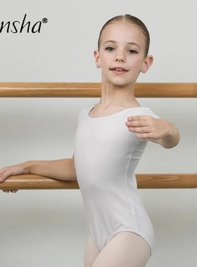 ansha 法国三沙 芭蕾舞儿童连体考级服形体服体操服少儿舞蹈服 女