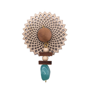 木制帘头挂件窗帘点缀装饰品窗饰辅料配件镂空复古花纹木雕小挂饰