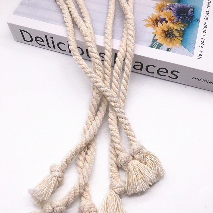 9mm粗窗帘绑绳三股辫棉质麻绳现代简约本白窗饰绑带纯色流苏挂饰,居家布艺,窗帘绑带,淘宝优惠券,粉丝福利购,淘宝优惠卷