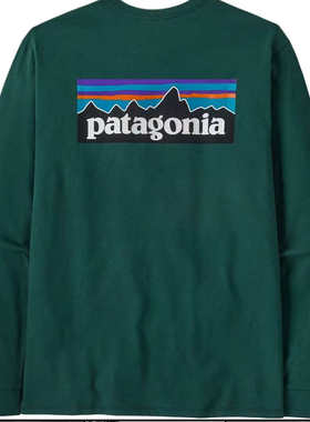 patagonia巴塔哥尼亚 美式复古经典Logo 印花 长袖T恤 男款 38518