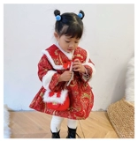 Красная детская сумка через плечо, небольшая сумка, модный милый наряд маленькой принцессы, коллекция 2021, широкая цветовая палитра, в западном стиле