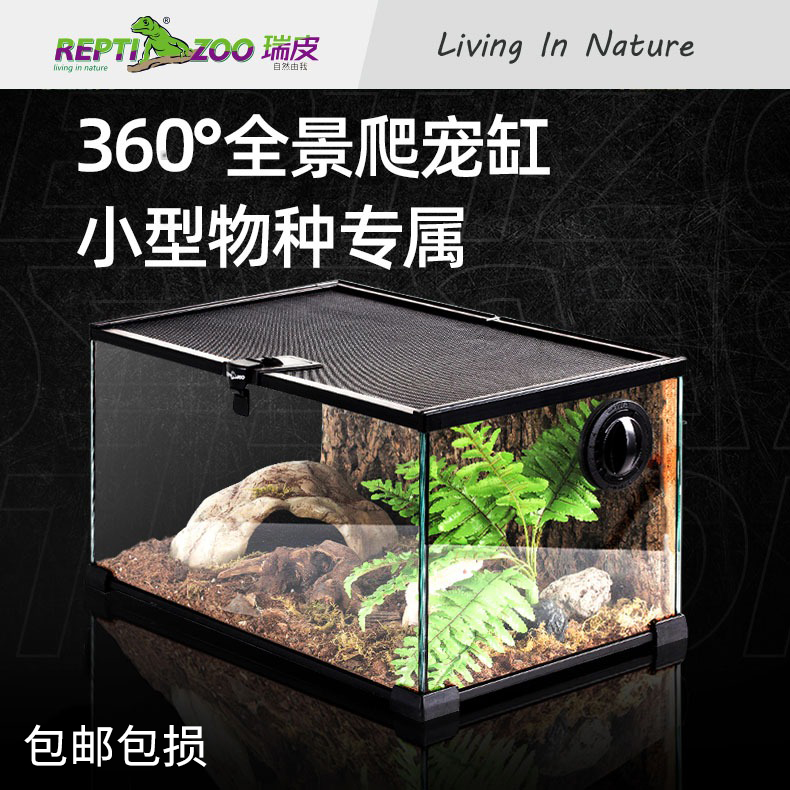 REPTIZOO爬宠缸蜥蜴鬃狮守宫蛇蜘蛛角甲虫爬宠饲养箱盒玻璃爬虫缸 宠物/宠物食品及用品 桌面缸 原图主图