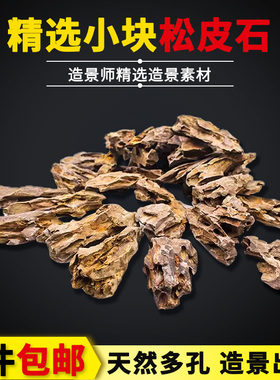 鱼缸造景假山迷你松皮石小碎块多孔装饰苔藓小石头微景观盆景原石