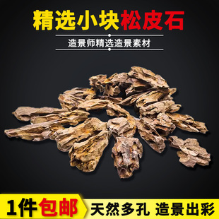 鱼缸造景假山迷你松皮石小碎块多孔装 饰苔藓小石头微景观盆景原石