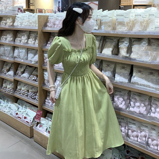 绿野仙踪法式 a字裙 甜美减龄气质收腰显瘦连衣裙女学生夏季 中长款