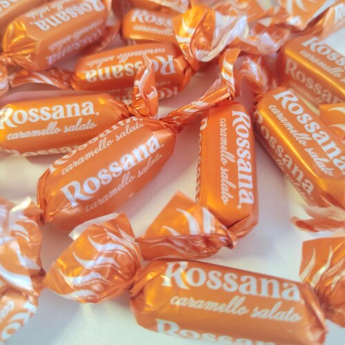 新品意大利进口Rossana罗莎纳咸味焦糖流心糖硬糖喜糖年货节日糖