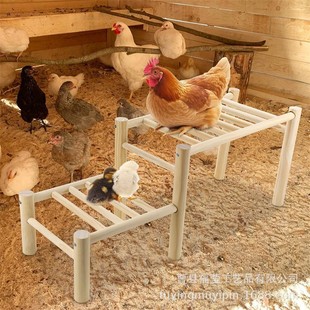 跨境木制鸡舍栖息地支架农舍鸡鸭鹅置物架家禽站立架小鸡玩具架子