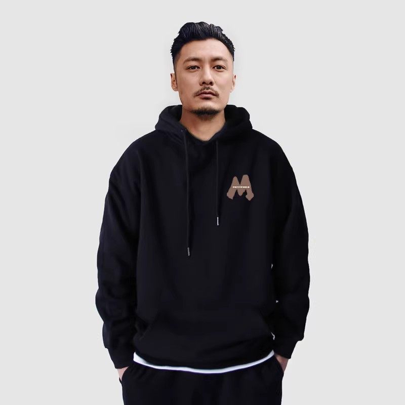 香港正品潮牌秋冬余文乐涂鸦M上衣男女纯棉加绒休闲连帽卫衣外套