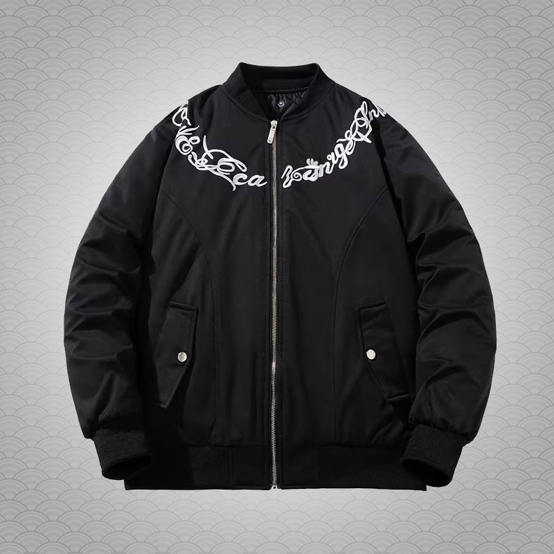popaape可拆卸帽秋冬夹克棒球服