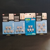 日本KM不锈钢小挂钩金属挂钩墙上墙壁挂钩子无痕强力粘钩粘勾黏钩