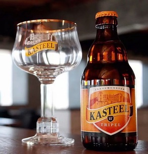 比利时原装进口·Kasteel卡斯特啤浮雕城堡酒杯高脚杯精酿啤酒杯