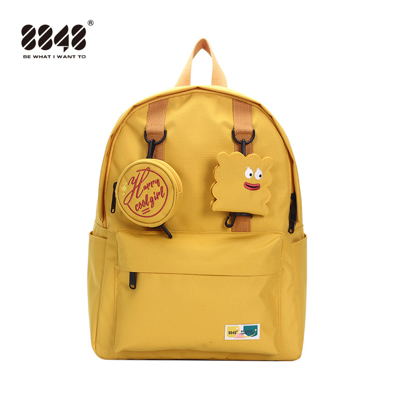 8848创意旅行双肩包小学初高中学生背包百搭简约时尚可爱暗袋