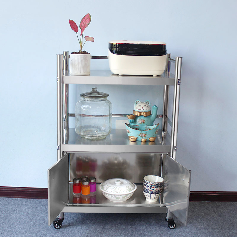 304不锈钢三层免打孔储物柜