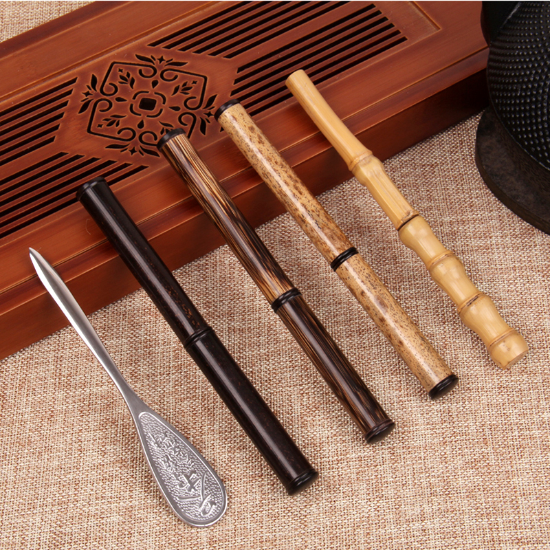 竹制普洱茶刀茶针茶锥金丝梅鹿罗汉竹茶刀普洱茶撬茶饼工具茶道配