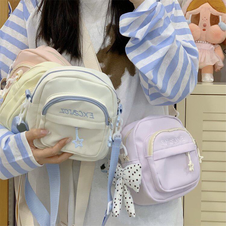 日系ins女运动迷你小包多层百搭可爱学生斜挎女手机包钥匙遛弯包