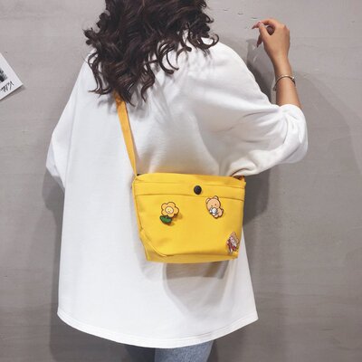 网红水桶包小包包女2026新款潮韩版洋气单肩包质感时尚帆布斜挎包