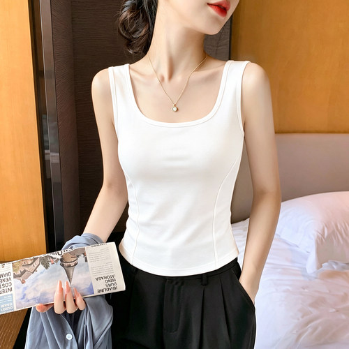 U领鱼骨美背吊带背心女夏遮副乳
