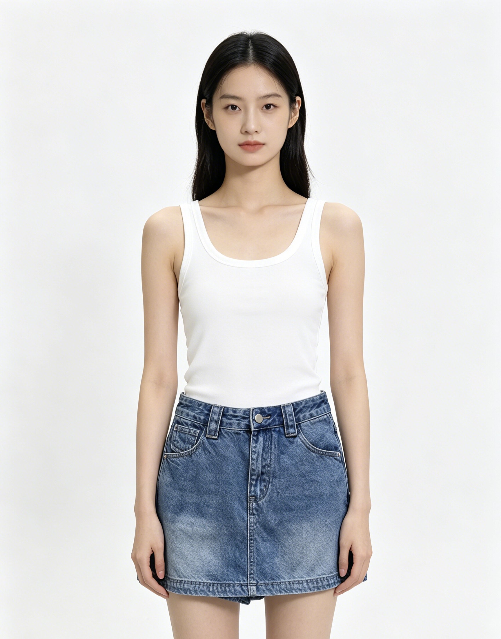 2026新款夏季马来西亚小众休闲女士单宁牛仔蓝色高腰短裙裤无退换